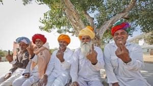 Voters after casting their vote in village Padampura, near Ajmer, India, Friday, Dec. 7, 2018.(AP) Voters after casting their vote in village Padampura, near Ajmer, India, Friday, Dec. 7, 2018.(AP)