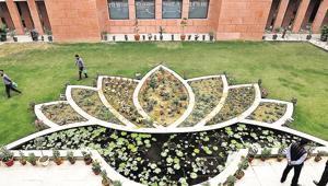 IThe BJP office in New Delhi. In the First-Past-The-Post (FPTP) system, an improvement in the degree of opposition unity can lead to a reduction in seat share of a party even at similar levels of vote share.(Reuters File) IThe BJP office in New Delhi. In the First-Past-The-Post (FPTP) system, an improvement in the degree of opposition unity can lead to a reduction in seat share of a party even at similar levels of vote share.(Reuters File)