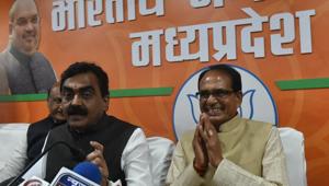 Bhopal, India - Dec. 12, 2018: Madhya Pradesh chief minister Shivraj Singh Chouhan addressing a press conference at state BJP office after his resignation in Bhopal, Madhya Pradesh, India, on Wednesday, December 12, 2018. (Photo by Mujeeb Faruqui/Hindustan Times)(HT Photo) Bhopal, India - Dec. 12, 2018: Madhya Pradesh chief minister Shivraj Singh Chouhan addressing a press conference at state BJP office after his resignation in Bhopal, Madhya Pradesh, India, on Wednesday, December 12, 2018. (Photo by Mujeeb Faruqui/Hindustan Times)(HT Photo)