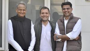 Congress president Rahul Gandhi tweeted this photo on Friday with the caption, “The united colours of Rajasthan!”(Twitter) Congress president Rahul Gandhi tweeted this photo on Friday with the caption, “The united colours of Rajasthan!”(Twitter)
