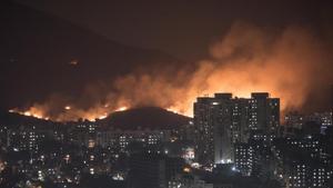 On December 4, a massive fire broke out on a private plot near Aarey Milk Colony near Goregaon. It took 14 hours for the fire brigade to douse the fire completely(Satyabrata Tripathy/HT Photo) On December 4, a massive fire broke out on a private plot near Aarey Milk Colony near Goregaon. It took 14 hours for the fire brigade to douse the fire completely(Satyabrata Tripathy/HT Photo)
