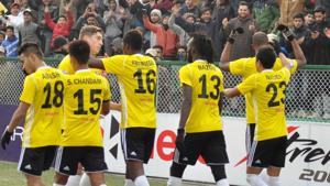 File image of Real Kashmir FC players.(I-League) File image of Real Kashmir FC players.(I-League)