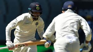 India's batsmen Lokesh Rahul (L) and Murali Vijay run between the wickets.(AFP) India's batsmen Lokesh Rahul (L) and Murali Vijay run between the wickets.(AFP)