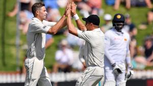 New Zealand lead by 29 runs with 8 wickets remaining at the end of Day 2.(AFP) New Zealand lead by 29 runs with 8 wickets remaining at the end of Day 2.(AFP)