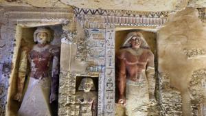 The tomb of the Priest royal Purification during the reign of King Nefer Ir-Ka-Re, named "Wahtye", at the site of the step pyramid of Saqqara, in Giza, Egypt on December 15.(AP Photo) The tomb of the Priest royal Purification during the reign of King Nefer Ir-Ka-Re, named "Wahtye", at the site of the step pyramid of Saqqara, in Giza, Egypt on December 15.(AP Photo)