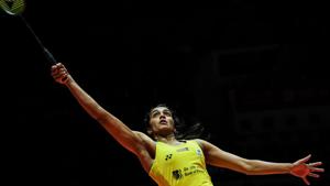 PV Sindhu became the first Indian to BWF Tour Finals.(AFP) PV Sindhu became the first Indian to BWF Tour Finals.(AFP)