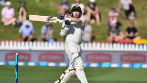 New Zealand's Tom Latham plays a shot during the first Test against Sri Lanka.(AFP) New Zealand's Tom Latham plays a shot during the first Test against Sri Lanka.(AFP)
