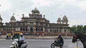 A view of the Albert hall in Jaipur.(PTI Photo) A view of the Albert hall in Jaipur.(PTI Photo)