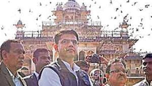 Deputy chief minister-designate Sachin Pilot and AICC general secretary Avinash Pande(PTI) Deputy chief minister-designate Sachin Pilot and AICC general secretary Avinash Pande(PTI)