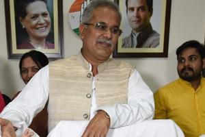 Bhupesh Baghel, an OBC politician from the Kurmi caste, was appointed as the state chief while Tamradhwaj Sahu was inducted into the party’s highest decision-making body, the Congress Working Committee, as part of Congress’ poll strategy in Chhattisgarh.(Arijit Sen/HT Photo) Bhupesh Baghel, an OBC politician from the Kurmi caste, was appointed as the state chief while Tamradhwaj Sahu was inducted into the party’s highest decision-making body, the Congress Working Committee, as part of Congress’ poll strategy in Chhattisgarh.(Arijit Sen/HT Photo)