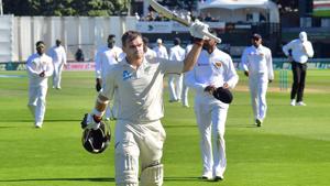 New Zealand's batsman Tom Latham walks back to the pavilion at the end of team's first innings with 264 runs during day three of the first Test cricket match between New Zealand and Sri Lanka at the Basin Reserve in Wellington.(AFP) New Zealand's batsman Tom Latham walks back to the pavilion at the end of team's first innings with 264 runs during day three of the first Test cricket match between New Zealand and Sri Lanka at the Basin Reserve in Wellington.(AFP)