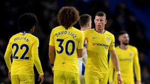 Chelsea's Ross Barkley shakes hands with David Luiz after a Premier League match.(Reuters) Chelsea's Ross Barkley shakes hands with David Luiz after a Premier League match.(Reuters)