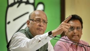 Abhishek Manu Singhvi said the EC has not taken action on earlier complaints against the Prime Minister, while action has been taken against UP Chief Minister Yogi Adityanath.(PTI) Abhishek Manu Singhvi said the EC has not taken action on earlier complaints against the Prime Minister, while action has been taken against UP Chief Minister Yogi Adityanath.(PTI)