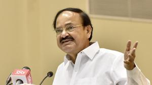Vice president M Venkaiah Naidu addressing a three-day conference on soft power in New Delhi on Monday.(Sonu Mehta/HT Photo) Vice president M Venkaiah Naidu addressing a three-day conference on soft power in New Delhi on Monday.(Sonu Mehta/HT Photo)