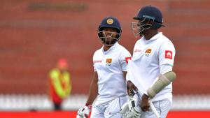 Sri Lanka's Kusal Mendis (L) and teammate Angelo Mathews walk from the field as rain starts to fall during day five of the first Test cricket match between New Zealand and Sri Lanka at the Basin Reserve in Wellington on December 19, 2018(AFP) Sri Lanka's Kusal Mendis (L) and teammate Angelo Mathews walk from the field as rain starts to fall during day five of the first Test cricket match between New Zealand and Sri Lanka at the Basin Reserve in Wellington on December 19, 2018(AFP)