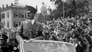 Undated taken from the year 1937 shows German Chancellor Adolf Hitler standing in a convertible Mercedes in Germany.(AFP Photo) Undated taken from the year 1937 shows German Chancellor Adolf Hitler standing in a convertible Mercedes in Germany.(AFP Photo)