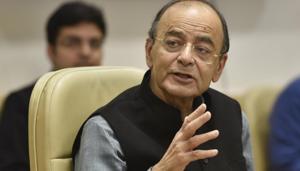 There is an obvious debate on whether sound policy pays more or slogans pay more, Arun Jaitley said after the release of ‘Strategy for New India @75’ prepared by Niti Aayog.(Sanjeev Verma/HT Photo) There is an obvious debate on whether sound policy pays more or slogans pay more, Arun Jaitley said after the release of ‘Strategy for New India @75’ prepared by Niti Aayog.(Sanjeev Verma/HT Photo)