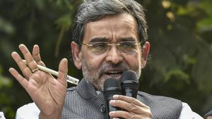 Rashtriya Lok Samta Party chief Upendra Kushwaha has said the arrogance of the BJP and Bihar chief minister Nitish Kumar was one of the reasons he left the National Democratic Alliance.(AP) Rashtriya Lok Samta Party chief Upendra Kushwaha has said the arrogance of the BJP and Bihar chief minister Nitish Kumar was one of the reasons he left the National Democratic Alliance.(AP)
