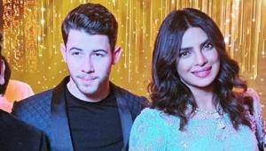 Priyanka Chopra and Nick Jonas at their wedding reception in Mumbai. Priyanka Chopra and Nick Jonas at their wedding reception in Mumbai.