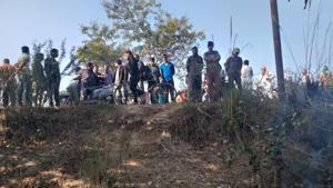 The spot where the girl was set on fire by two bike-borne men on Tuesday.(HT PHOTO) The spot where the girl was set on fire by two bike-borne men on Tuesday.(HT PHOTO)