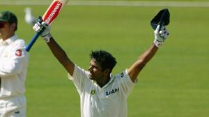 File Image - Rahul Dravid celebrates after hitting the winning run to give India a four wicket victory in the second Test between Australia and India at the Adelaide Oval on December 16, 2003.(Getty Images) File Image - Rahul Dravid celebrates after hitting the winning run to give India a four wicket victory in the second Test between Australia and India at the Adelaide Oval on December 16, 2003.(Getty Images)
