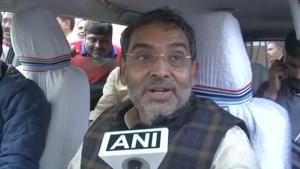 RLSP chief Upendra Kushwaha today alleged that the BJP had surrendered to Nitish Kumar’s JD-U on the issue of seat-sharing for the 2019 Lok Sabha polls (ANI/Twitter)(ANI/Twitter)