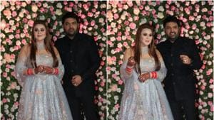 Kapil Sharma and Ginni Chatrath at their Mumbai wedding reception. Kapil Sharma and Ginni Chatrath at their Mumbai wedding reception.
