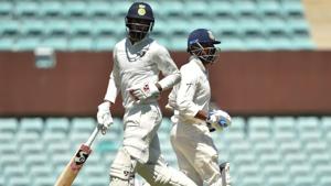 File image of India openers KL Rahul (left) and Murali Vijay.(AFP) File image of India openers KL Rahul (left) and Murali Vijay.(AFP)