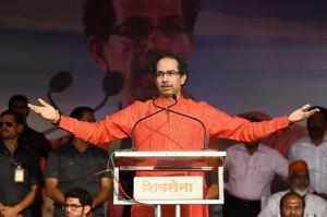 Shiv Sena chief Uddhav Thackeray addresses a party rally at Pandharpur in Maharashtra on Monday, Dec 24, 2018.(HT/PHOTO) Shiv Sena chief Uddhav Thackeray addresses a party rally at Pandharpur in Maharashtra on Monday, Dec 24, 2018.(HT/PHOTO)