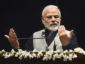 New Delhi: Prime Minister Narendra Modi addresses after releasing a commemorative coin in honour of Bharat Ratna Atal Bihari Vajpayee, in New Delhi, Monday, uhu24, 2018. (PTI Photo/Kamal Singh)(PTI12_24_2018_000012A)(PTI) New Delhi: Prime Minister Narendra Modi addresses after releasing a commemorative coin in honour of Bharat Ratna Atal Bihari Vajpayee, in New Delhi, Monday, uhu24, 2018. (PTI Photo/Kamal Singh)(PTI12_24_2018_000012A)(PTI)