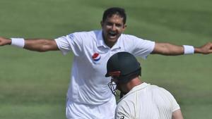 File image of Mohammad Abbas celebrating a wicket.(AP) File image of Mohammad Abbas celebrating a wicket.(AP)