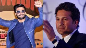File image of Ranveer Singh and Sachin Tendulkar.(IANS/Reuters) File image of Ranveer Singh and Sachin Tendulkar.(IANS/Reuters)