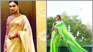Actors Deepika Padukone, Kajol, Janhvi Kapoor and Anushka Sharma have made appearances wearing sarees with floor-sweeping pallus. Actors Deepika Padukone, Kajol, Janhvi Kapoor and Anushka Sharma have made appearances wearing sarees with floor-sweeping pallus.