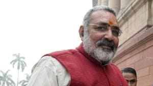Minister of State for Micro, Small and Medium Enterprises Giriraj Singh also threatened to resign over the issue, saying he could go to “any extent” for it.(Sonu Mehta/HT PHOTO) Minister of State for Micro, Small and Medium Enterprises Giriraj Singh also threatened to resign over the issue, saying he could go to “any extent” for it.(Sonu Mehta/HT PHOTO)