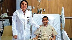 Dr Shruti Tapiawala and Sachin Palav at Sir HN Reliance Foundation Hospital and Research Centre(HT photo) Dr Shruti Tapiawala and Sachin Palav at Sir HN Reliance Foundation Hospital and Research Centre(HT photo)