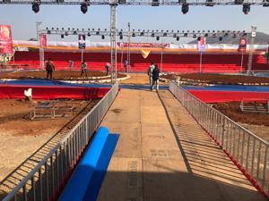 Wrestling arena at Somatane Phata, Talegaon is all set for the National Mud Wrestling Championship to begin on Saturday.(HT/PHOTO) Wrestling arena at Somatane Phata, Talegaon is all set for the National Mud Wrestling Championship to begin on Saturday.(HT/PHOTO)