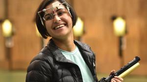 Heena Sidhu wins gold in 10 metre air pistol in Asian Olympic Qualifying Competition.(Hindustan Times) Heena Sidhu wins gold in 10 metre air pistol in Asian Olympic Qualifying Competition.(Hindustan Times)