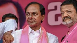 The Congress on Friday hit out at the K Chandrasekhar Rao-led TRS government in Telangana over “delay” in the process of newly-elected members of the assembly taking oath as MLAs.(PTI) The Congress on Friday hit out at the K Chandrasekhar Rao-led TRS government in Telangana over “delay” in the process of newly-elected members of the assembly taking oath as MLAs.(PTI)