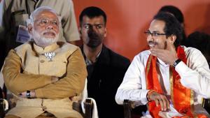 In Ahmednagar, BJP has teamsed up with NCP, keeping Shiv Sena out for Mayor’s post.(Hindustan Times) In Ahmednagar, BJP has teamsed up with NCP, keeping Shiv Sena out for Mayor’s post.(Hindustan Times)