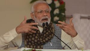Prime Minister Narendra Modi addresses a public rally, in Ghazipur on December 29.(HT Photo) Prime Minister Narendra Modi addresses a public rally, in Ghazipur on December 29.(HT Photo)