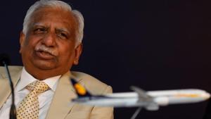 Naresh Goyal, Chairman of Jet Airways, which has posted three consecutive quarterly losses of over Rs 1,000 crore each since March, already has as much as Rs 8,052 of debt on its books as on September 30.(REUTERS) Naresh Goyal, Chairman of Jet Airways, which has posted three consecutive quarterly losses of over Rs 1,000 crore each since March, already has as much as Rs 8,052 of debt on its books as on September 30.(REUTERS)