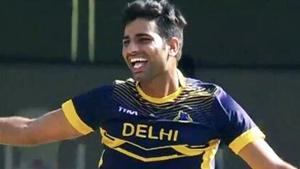 Subodh Bhati performed well for Delhi during the Ranji Trophy match against Bengal.(Twitter) Subodh Bhati performed well for Delhi during the Ranji Trophy match against Bengal.(Twitter)