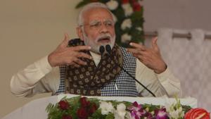 Narendra Modi said all decisions related to GST have been taken through consensus in the GST Council, which has representation from state governments, including Congress ones.(File Photo) Narendra Modi said all decisions related to GST have been taken through consensus in the GST Council, which has representation from state governments, including Congress ones.(File Photo)