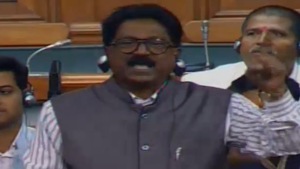 Speaking in a discussion on the Rafale issue, Arvind Sawant said the government speaks of transparency, then why it is rejecting the demand for a JPC probe.(ANI/Twitter) Speaking in a discussion on the Rafale issue, Arvind Sawant said the government speaks of transparency, then why it is rejecting the demand for a JPC probe.(ANI/Twitter)