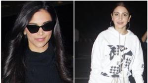 Deepika Padukone, Anushka Sharma wear outfits that are comfortable for a long flight yet stylish enough for the paparazzi.(Instagram) Deepika Padukone, Anushka Sharma wear outfits that are comfortable for a long flight yet stylish enough for the paparazzi.(Instagram)