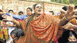 Members and supporters of lesbian, gay, bisexual and transgender (LGBT) community shout slogans during a protest to stop the Transgender Persons (Protection of Rights) Bill, at Jantar Mantar, New Delhi, December 28(Amal KS/HT PHOTO) Members and supporters of lesbian, gay, bisexual and transgender (LGBT) community shout slogans during a protest to stop the Transgender Persons (Protection of Rights) Bill, at Jantar Mantar, New Delhi, December 28(Amal KS/HT PHOTO)