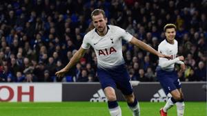 Tottenham's Harry Kane celebrates scoring their first goal against Cardiff City.(REUTERS) Tottenham's Harry Kane celebrates scoring their first goal against Cardiff City.(REUTERS)