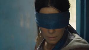 Sandra Bullock in a still from Bird Box.(Netflix) Sandra Bullock in a still from Bird Box.(Netflix)