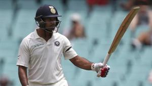 Ind vs Aus: Mayank Agarwal raises his bat after making 50 runs against Australia during their cricket test match in Sydney, Thursday, Jan. 3, 2019. (AP Photo/Rick Rycroft)(AP) Ind vs Aus: Mayank Agarwal raises his bat after making 50 runs against Australia during their cricket test match in Sydney, Thursday, Jan. 3, 2019. (AP Photo/Rick Rycroft)(AP)