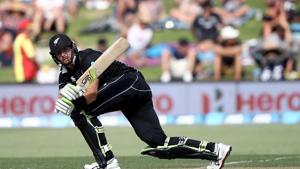 Martin Guptill of the Blackcaps bats during the One Day International match between New Zealand and Sri Lanka at Bay Oval on January 03, 2019 in Mount Maunganui(Getty Images) Martin Guptill of the Blackcaps bats during the One Day International match between New Zealand and Sri Lanka at Bay Oval on January 03, 2019 in Mount Maunganui(Getty Images)